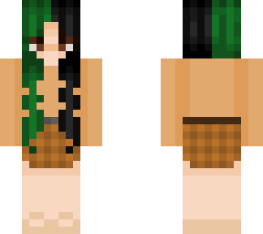 fixed green&black hair girl