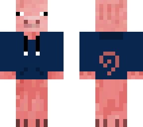 hoodie pig blue sweatshirt skin