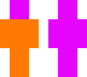 orange and purple