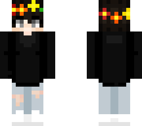 black clothes and a person
