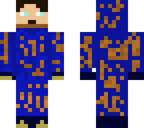 blue and tan suit