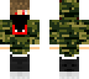 boy wearing supreme camo hoodie (can take off bandana an hood off)