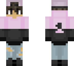 pink and black hoodie boy!