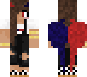 red & blue devil girl