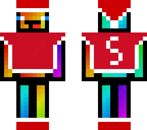 santa rainbow noob skin