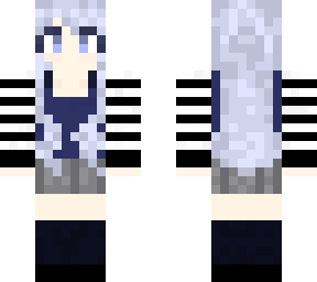 silver hair girl no jacket