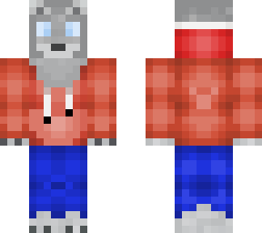 Wolf In Red Hoodie | Minecraft Skin
