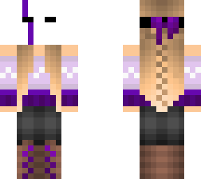 cute girl with purple scar mask