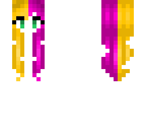 mustard yellow and tulip pink hairbase