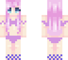 scandalous purrrrple swim suit and crocs
