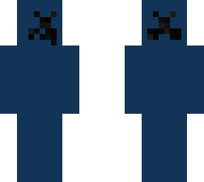 blue minecraft creeper