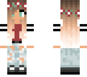 girl with flower crown (edit of weirdnoobgirl skin)