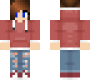 girl with red hoodie