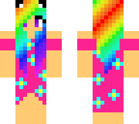 rainbow haired girl