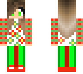 blue/green flower girl christmas edition
