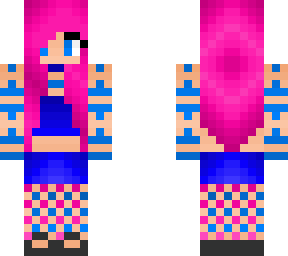 blue pink