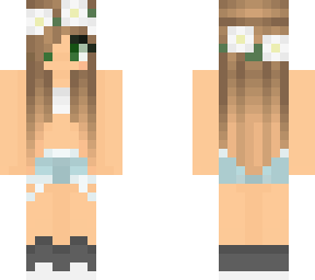 crop top girl with flowers