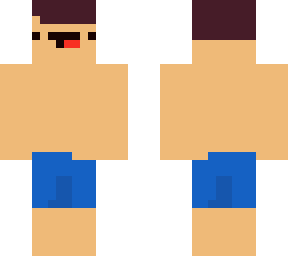 derp with swimming trunks
