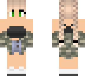 girl camo with braids - edit