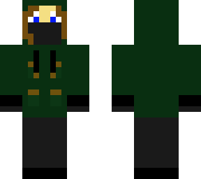 green hoodie w/ orange pants + under clothes