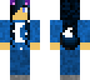 midnight blue moon wolf girl