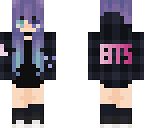minecraft girl bts