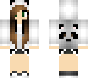 panda girl in hoodie