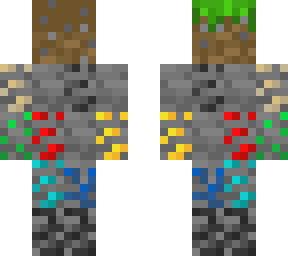 skin with dirt and ores and grass i guess