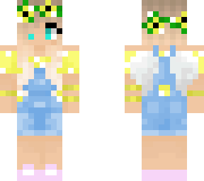 (re-shaded/textured) pastel yellow flowers w/ angel wings