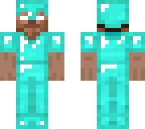 herobrine wearing fake diamond armor