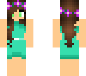 pretty green eyed blue dress girl (