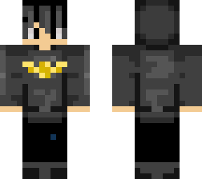 black hair batman hoodie