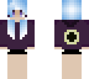 blue hair, sunflower hoodie