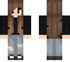 brown hair high waisted jeans