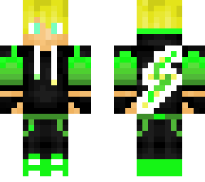 green bolt hoodie (blonde)