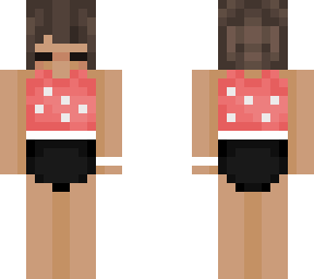 red swim suit