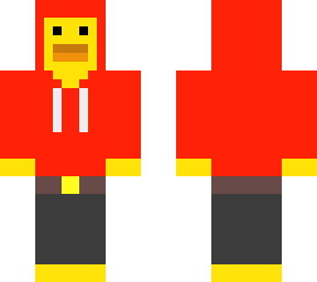 duck with red hoodie