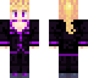giorno giovanna but in black and purple