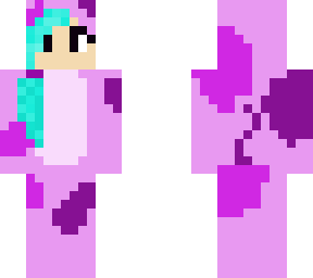 girl with purple cow costume