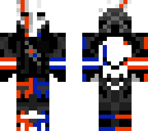 half blue, half red skin