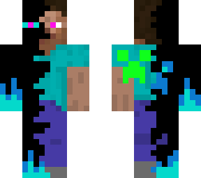 halfway steve and water enderman (original)