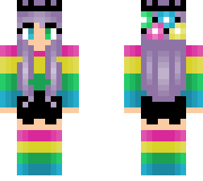 pink, yellow, green and blue sweater w/ matching boots