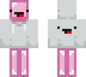 pink skeppy in a hoodie