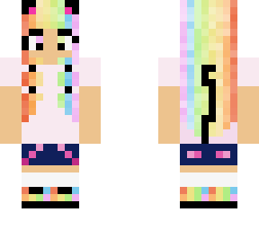 rainbow cat girl