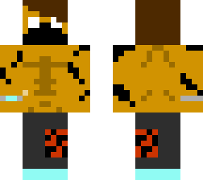 tattooed man with pewdiepie pattern and some ice
