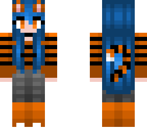 tiger sweater w/ ears and tail - orange and black