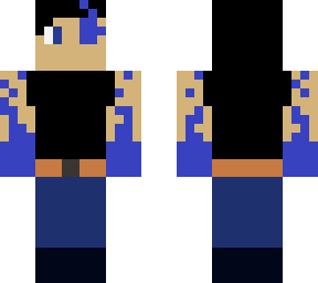 blue fire man