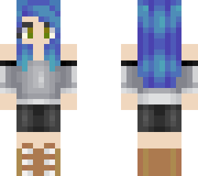 blue haired girl