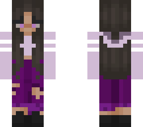 brown haired purple sporty girl