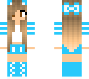 Cute blue girl | Minecraft Skin